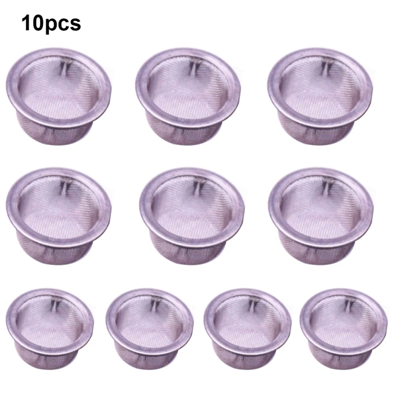 

10 Pcs/sets Colanders Stainless Steel Filter Mesh Edge Filter 100 Mesh Pipe Combustion Network Crystal Cigarette Holder Filte