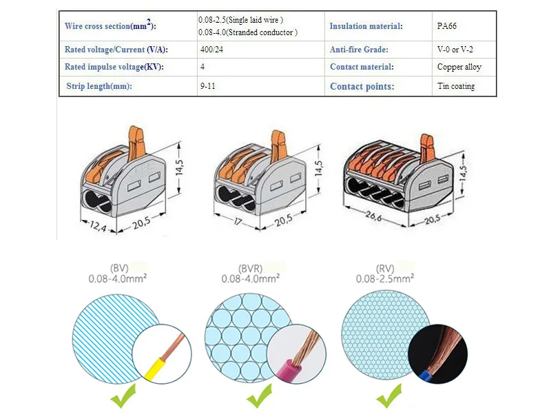 Conector Mola Alavanca Push Fit Reusável Cabo 32a 2 Pinos Condutor Terminal Dhl Transporte 2500 Pçs Pct-212 Fio 2 High Quality Renovação da Casa