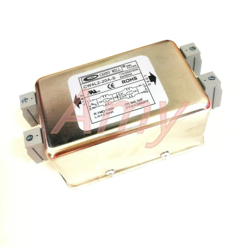 GVMUKNYE CW4L2 3A/6A/10A/20A T Double Section Plug Interface Single Phase 220V Power Filter Purification Anti Interference(CW4L2 10A T