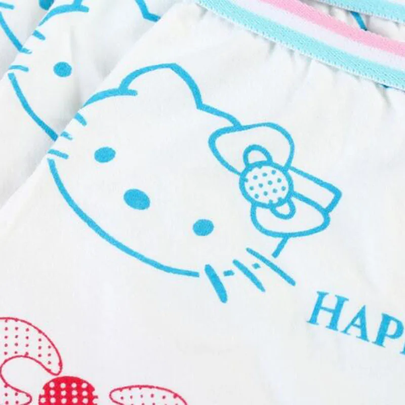 1 шт./лот детское нижнее белье из хлопка женский мультфильм печатных Happy Cat для