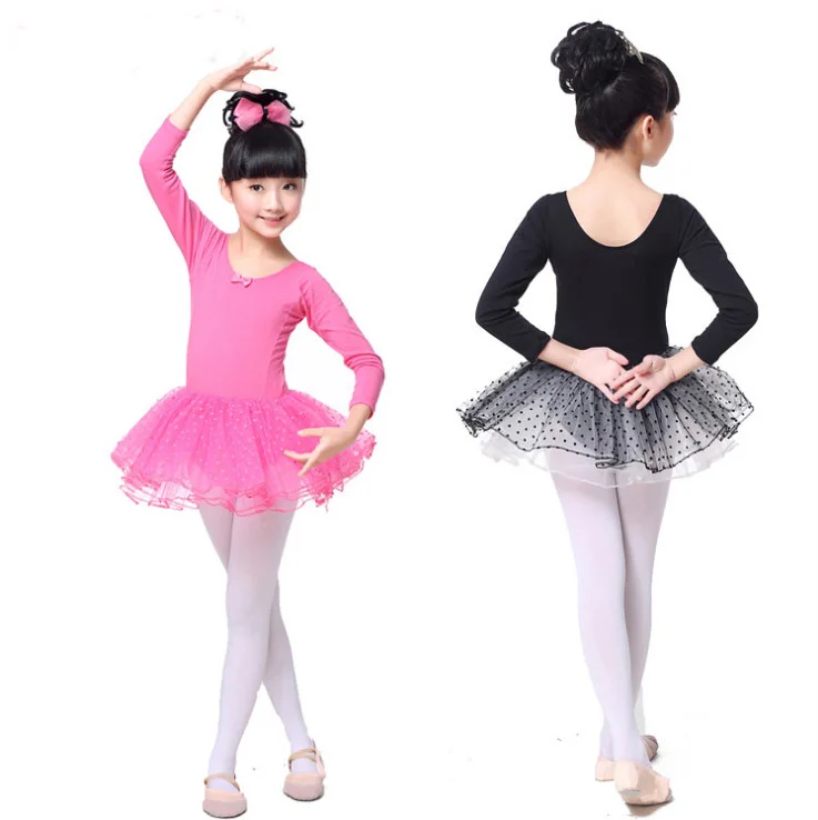

Girls Ballet Dress Gymnastics Leotards Dance Tutu Dresses for Kid Professional Dancing Costume Clothes Dot Ballerina Dancer Wear