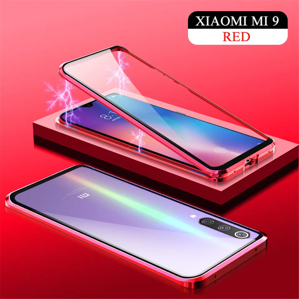 360 магнитный адсорбционный металлический корпус чехол на для Xiaomi mi 9 прозрачный противоударный передний задний закаленный стеклянный чехол на для Xiaomi mi 9 se mi 9t чехол на для сяоми ксиоми ми 9 se 9t