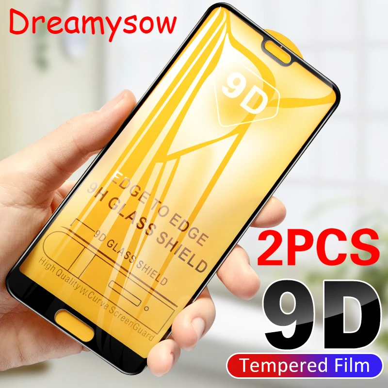 

2PCS 9D Full Curved Tempered Glass For Huawei P20 Pro P8 P9 Lite P Smart Nova 3 3i Honor 10 9 Lite 20i 10i 9 7A Screen Protector