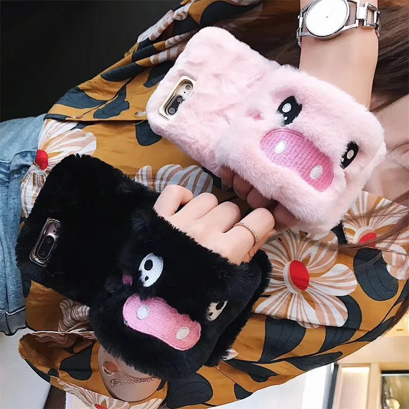 

OTO-ALTER Embroidered plush hand warmer case for iphone XS/XR/XSMAX/7/8/7plus/8plus/6/6s/6plus/6splus case