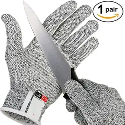 Анти-вырезать перчатки 1 пара безопасности устойчивые к порезам защитный Stab устойчивы из нержавеющей стали проволочная металлическая