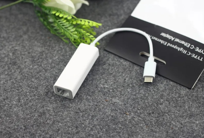 USB C USB 3,1 type C RJ45 Ethernet сетевой адаптер для Macbook Air Pro другой тип C компьютер для использования проводной Интернет-кабель Белый