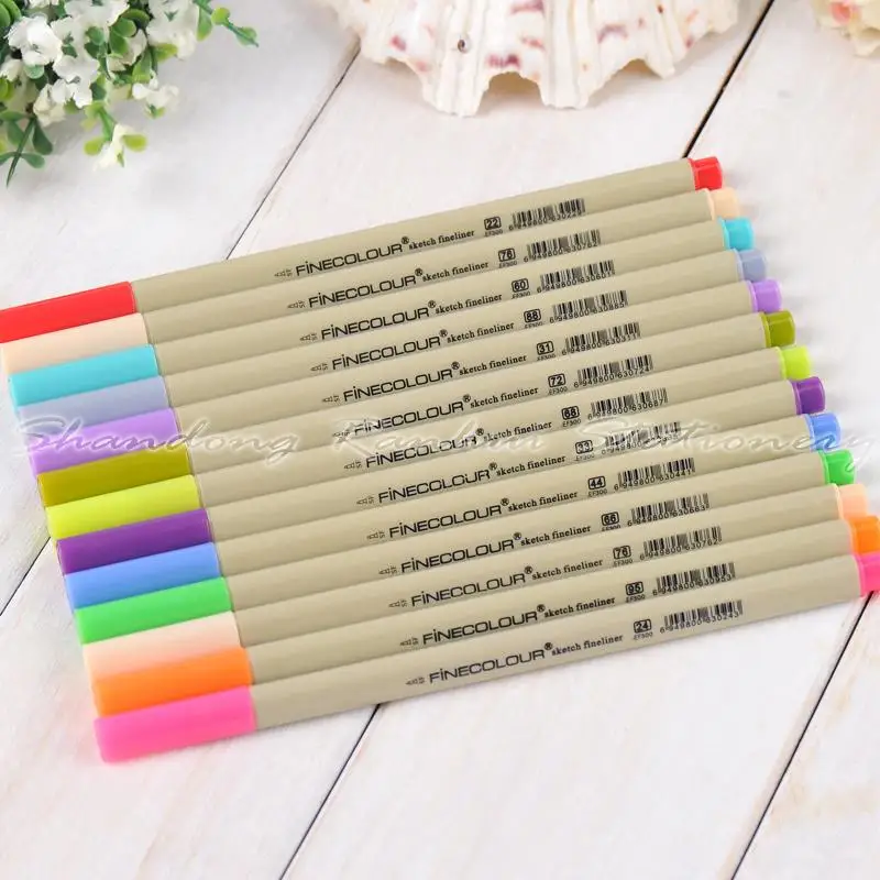 48 P Цвета Fineliner ручки маркер 0.3 мм подробностью эскиз Книги по искусству воды ручка