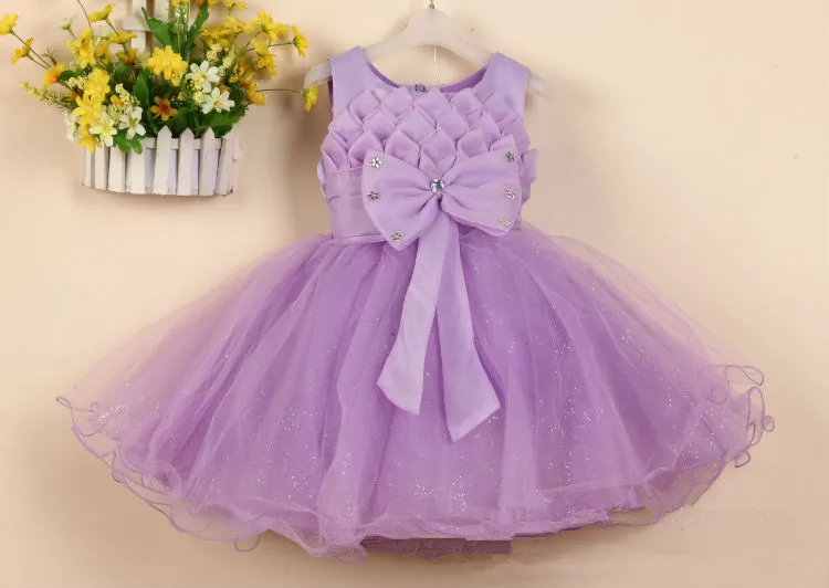Летние для маленьких девочек Платье с цветочным рисунком Милое Свадебное платье принцессы для вечеринки детская одежда 2 до 8 лет Вечерние платья - Цвет: Лаванда