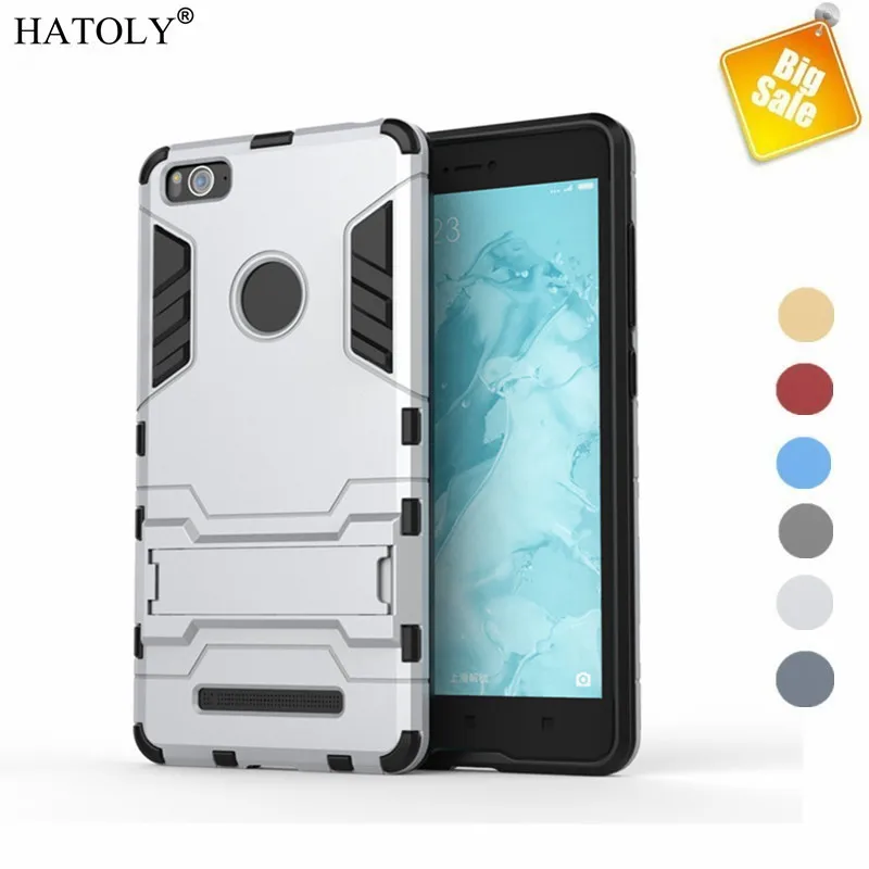 

Cover For Xiaomi MI4i Case Soft TPU + Hybrid Plastic Shockproof Funda For Xiaomi Mi4i Case Mi4c Cover With Holder Stand Coque