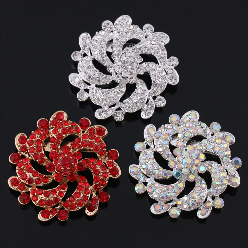 Baiduqiandu бренд Прямая с фабрики AB цвет/красные кристаллы стразы брошь в форме цветка булавки для женщин или свадебные букеты