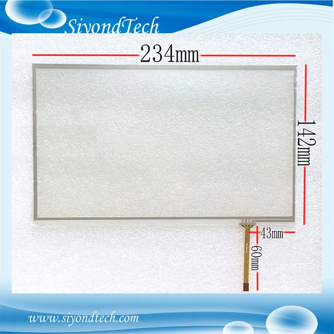 

Free Shipping!!! 1PC 10.1inch Resistive Touch Screen 4 Wire 234MM*142MM Digitizer For LCD Screen Panel
