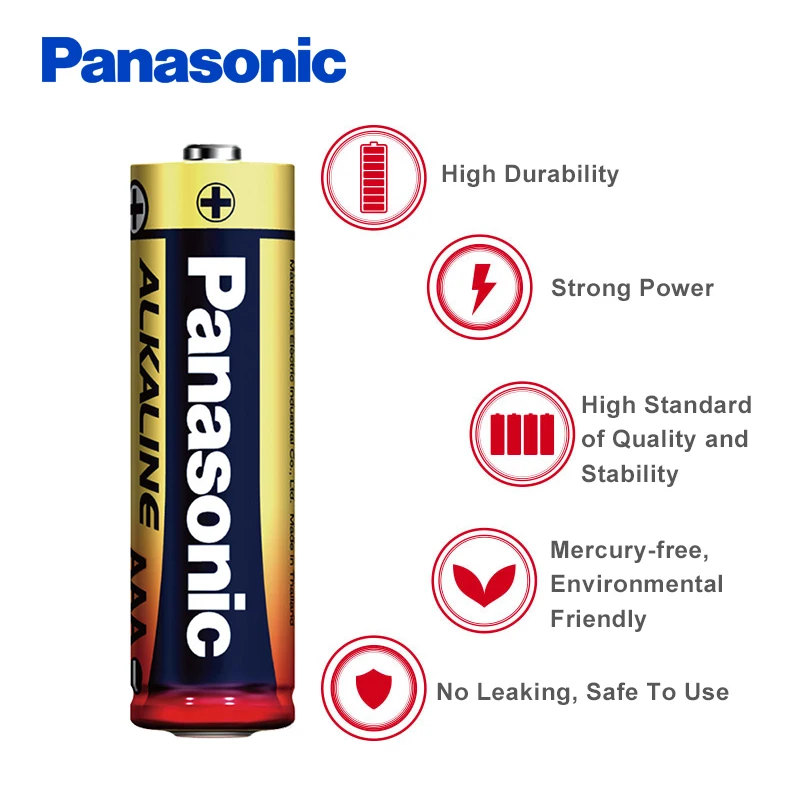 Panasonic AAA батарея 8 шт./лот игрушки щелочные батареи aaa 1,5 в сухая батарея для дистанционного управления Будильник фонарик LR03BCH/8 P