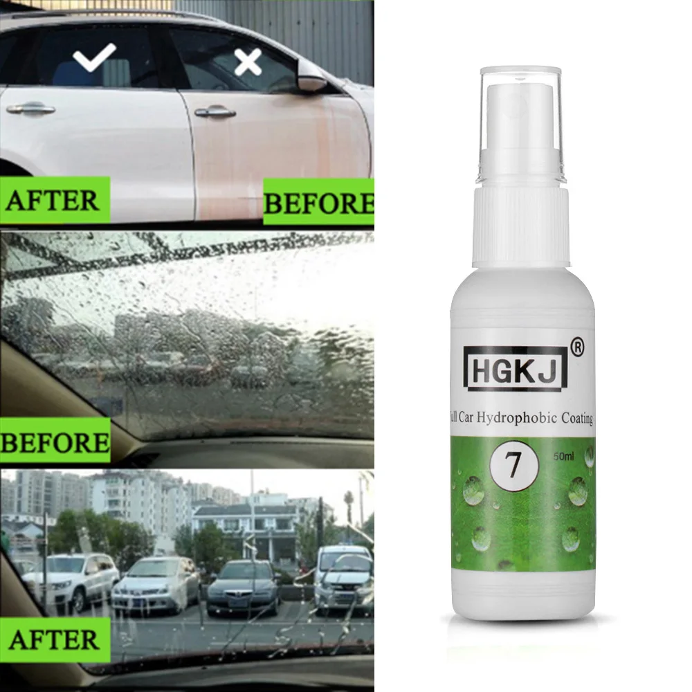 HGKJ Full 50ml car hydrophobic coating Water Repellent windshield paint Care waterproof rainproof protect for paint/headlight