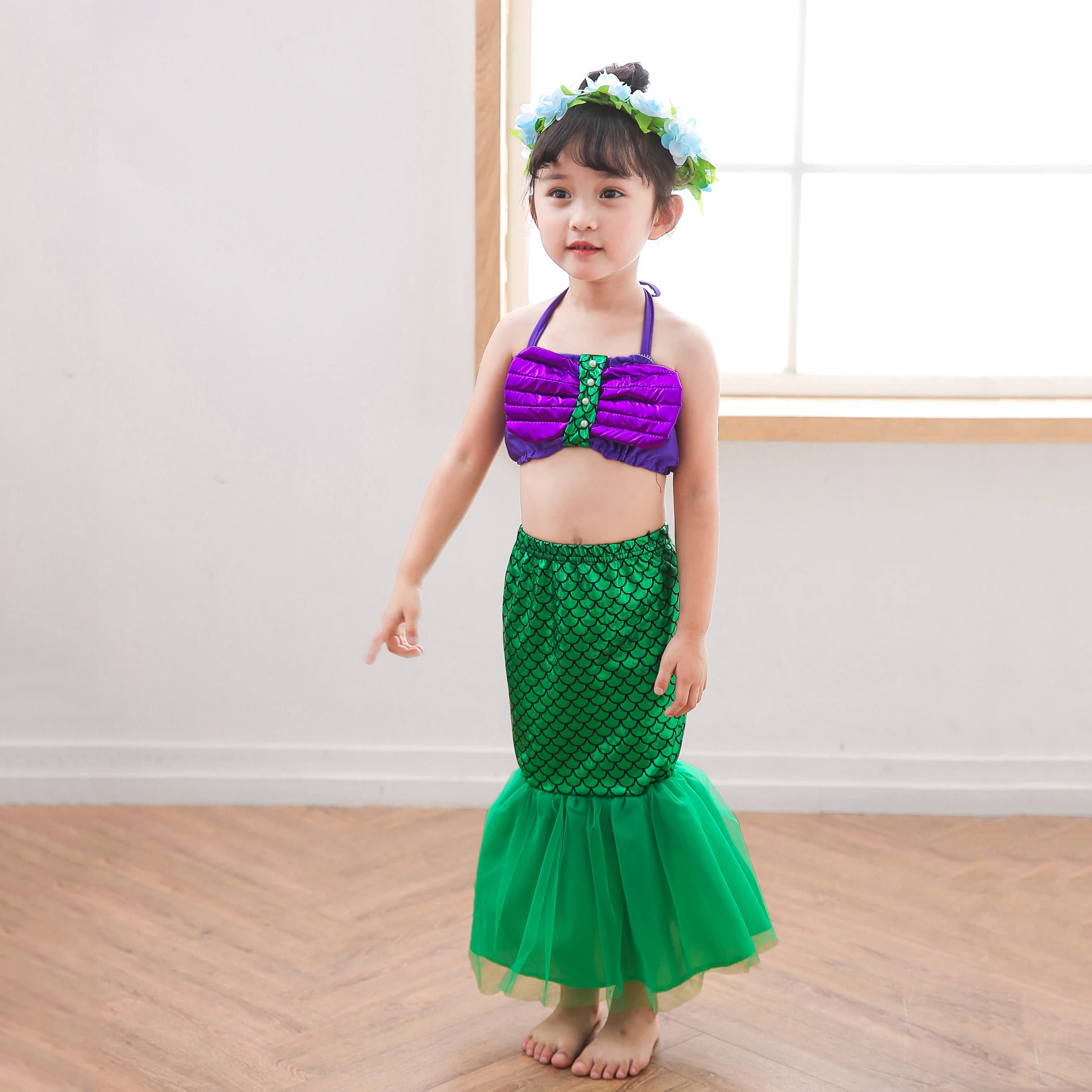 

Children's swimsuit European and American girls performance clothing children's swimsuit Mermaid Split bikini dres