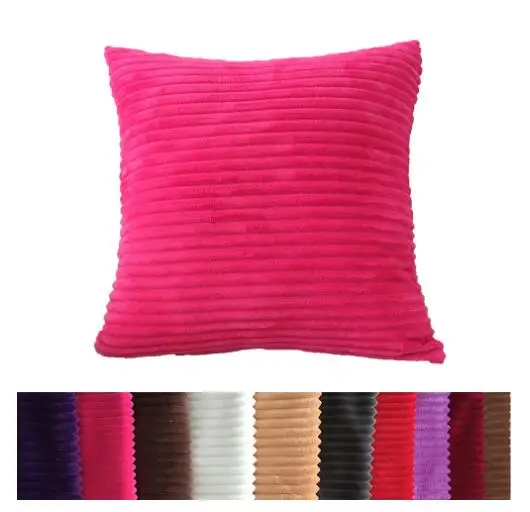 ZENGIA Velvet Cushion Cover Fur Striped Corduroy Decorative Pillows for Sofa 45x45cm Home Decoration Nordic Pillow Case Decor