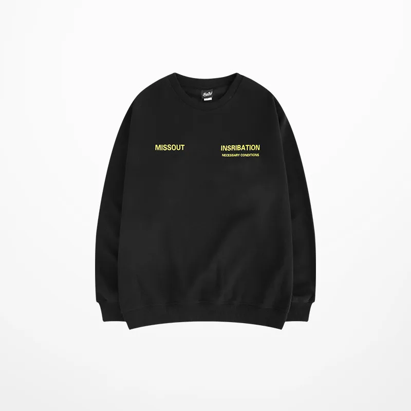 Missout Insribation Necessary Conditions Print O Neck Sweatshirt Men Uzzang Slipknot Gringo Hoodie Sweatshirt  Assc X Hunter Top