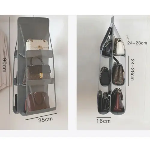 6 карманная Складная подвесная сумка, 3 слоя, Складная полка, мешок, кошелек, сумочка, органайзер для мелочей, карманная вешалка для хранения, вешалка для шкафа
