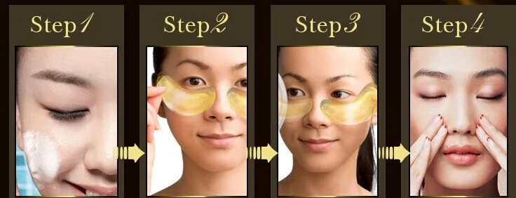 30 шт. = 15 пар Золотая маска получите бесплатную доставку, чтобы усталость удалить черный ободок глаза, чтобы глаз отметило точечное отбеливание и увлажнение
