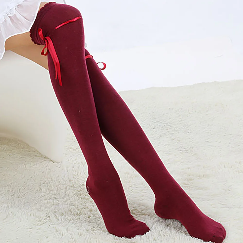 Fashion Sexy Cotton Over The Knee Socks Thigh High Stocking Thinner