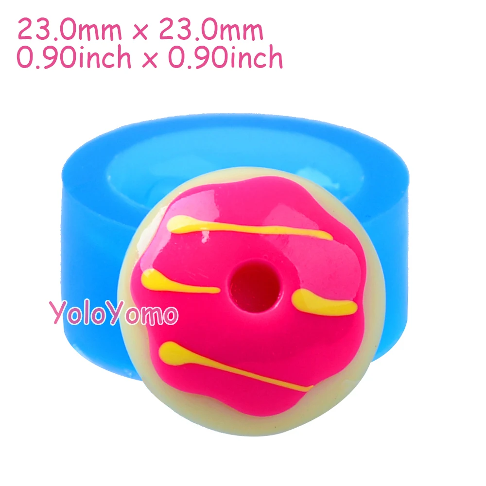 T099YL 23mm Donut Silicone Mold Doughnut Mold Fondant, Cupcake Topper