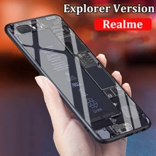 Чехол GFAITH для Realme C2, дизайнерский чехол из закаленного стекла для телефона Realme C2 C1, чехол s Funda Coque