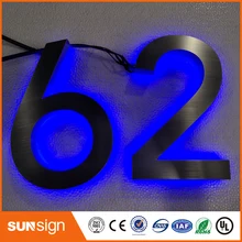 Популярный 3D номер дома из нержавеющей стали