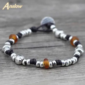 

Anslow Vintage Style Fashion Jewelry Brand Handmade Punk Rock Leather Rope Bracelet For Students Gift LOW0453LB