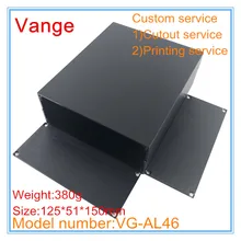 4 шт./лот Экструзионная форма из Алюминиевых Коробок 6063-T5 Алюминиевый заказной корпус 125*51*150 мм для wifi оборудования