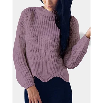 

2018 Knitted Sweaters Pullovers For Women Autumn Winter Sweater O-Neck Female Jumper Oversize Knitwear WS9331V