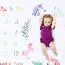 Детское одеяло-Ростомер для фотосъемки одеяло s Фон Ткань календарь Bebe мальчик девочка аксессуары для фото 100x100 см