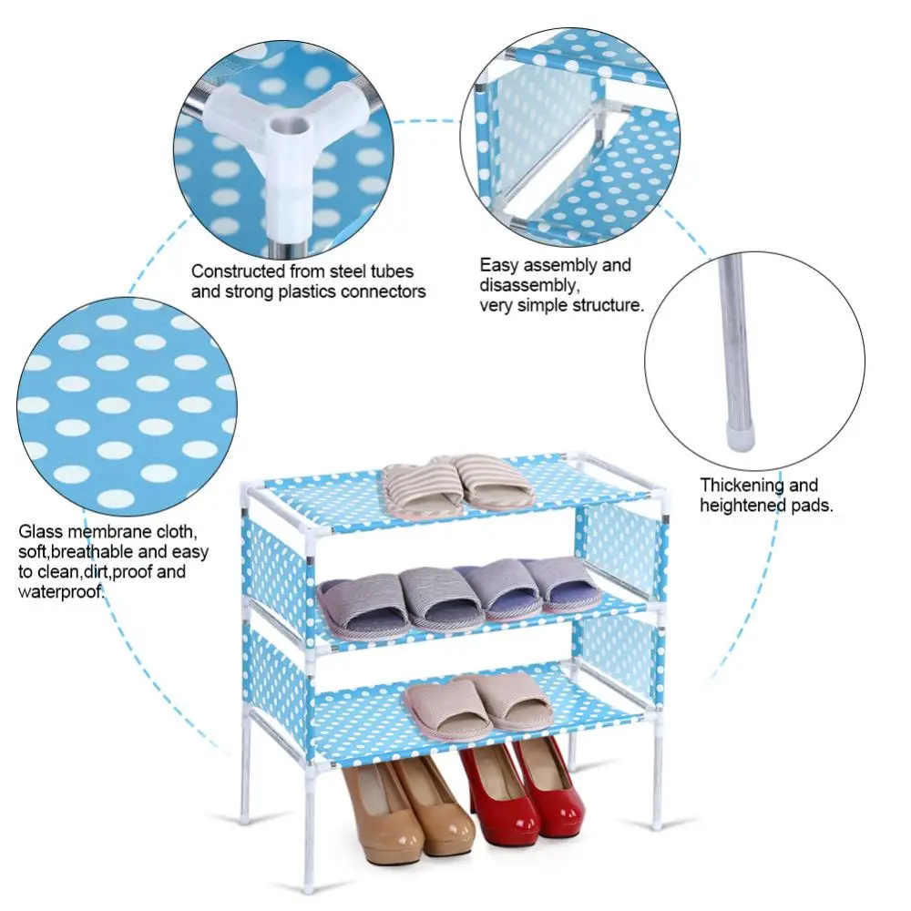 3/4/5/6 яруса простота сборки полка для обуви Экономия пространства органайзер для обуви Организатор аксессуары ванной комнаты