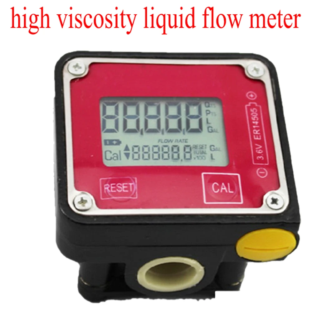 

high viscosity liquid flow meter LCD digital 1-30L/min gear flow meter Turbine flowmeter Diesel, gasoline, kerosene, oil meter