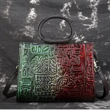 Натуральная тисненая кожа, женские сумки с ручками сверху, известный бренд, первый слой, Воловья кожа, сумка-тоут, сумка через плечо