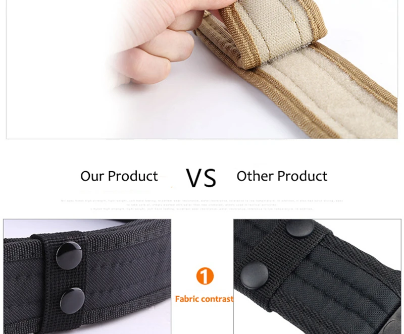 Combat 2 Inch Canvas Duty Tactical Sport Belt with Plastic Buckle Outdoor Military Army Fan Adjustable Hook & Loop Waistband (15)