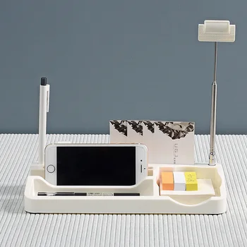 

Multifunction Office Desktop Organizer Plastic Pencil Storage Box File Holder Home Sundries Stationery Storage Shelf Container