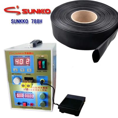 Sunkko 788H Battery Spot Welder LED Lighting Pulse Welding Machine for 18650 Battery Charger+5M*0.5mm Heat shrink tube 110V 220V Sunkko 788H Battery Spot Welder LED Lighting Pulse Welding Machine for 18650 Battery Charger+5M*0.5mm Heat shrink tube 110V 220V