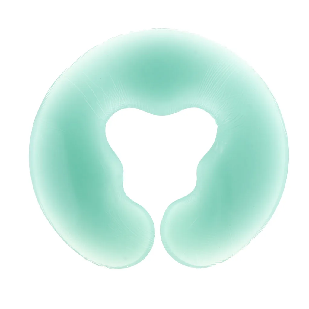 SPA  Body Face Massage Relax Cushion Salon U Neck Head Silicone PillowTravel  Green