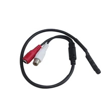 CCTV Mini Microphone Audio Surveillance Mic for CCTV Camera DVR cable for Audio Recording free shipping