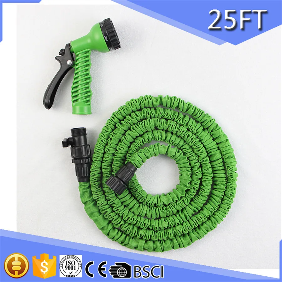 Expandable Garden Hose with Spray Nozzle and Hose Holder Flexible Pipe