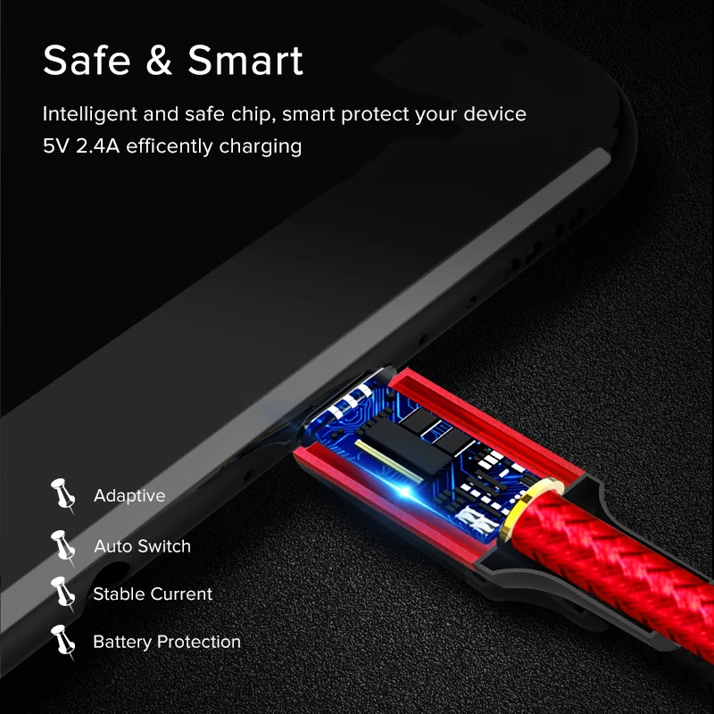 SUPTEC المصغّر usb كابل 2.4A سريع شحن سلك Microusb شاحن الحبل لسامسونج غالاكسي S7 حافة S6 Xiaomi Redmi الهاتف المحمول الكابلات