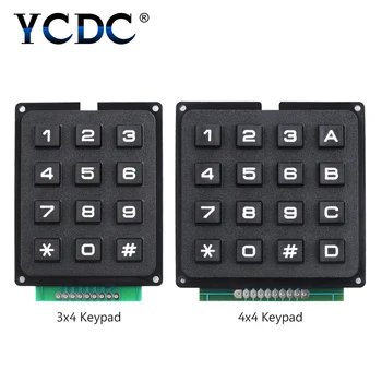 

3x4 4x4 Matrix 12/16 Keypad Keyboard Module 16-Buttons Board Arduino Program Signal Control Arduino High Quality