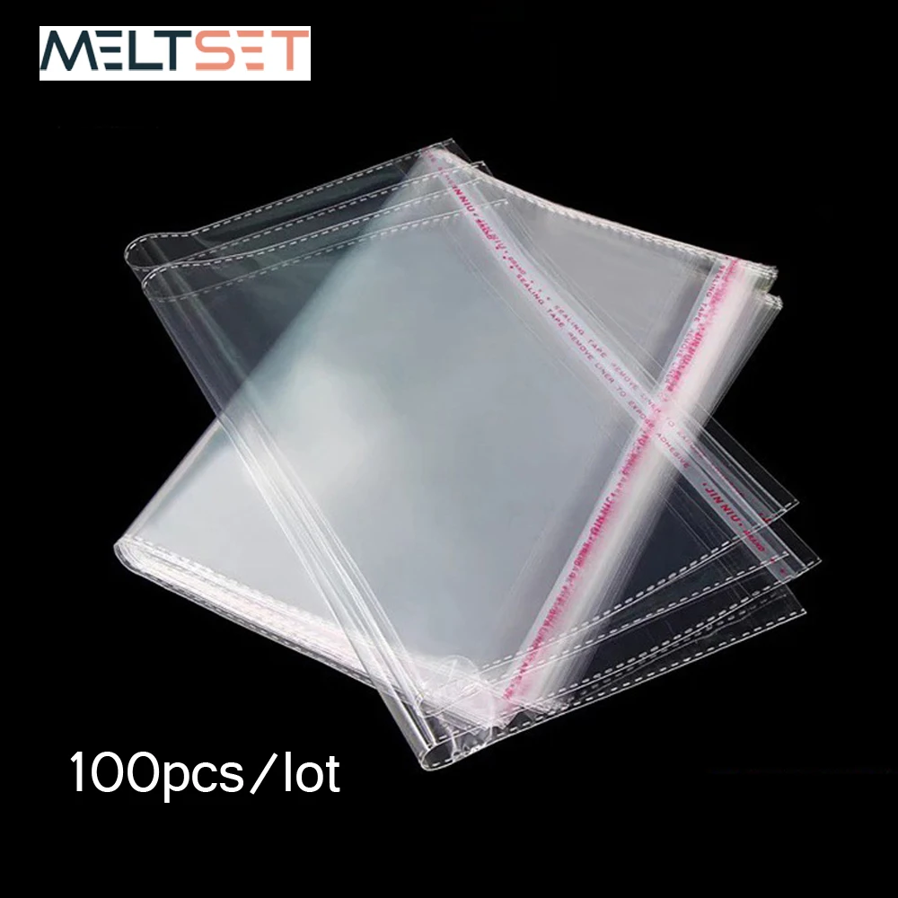 

100pcs/lot Resealable Poly Bag Transparent Jewelry Bags Clear Clothes Packaging Bag Plastic Non Ziplock Bag for Small Goods Food