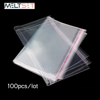 

100pcs/lot Resealable Poly Bag Transparent Jewelry Bags Clear Clothes Packaging Bag Plastic Non Ziplock Bag for Small Goods Food