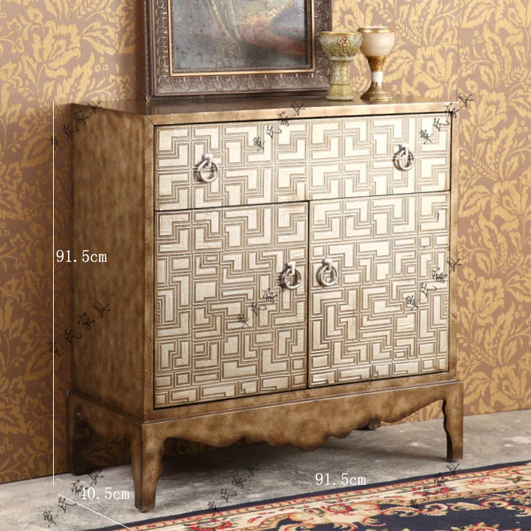 European-style neoclassical modern retro furniture for old solid wood garden side cabinets European-style neoclassical modern retro furniture for old solid wood garden side cabinets
