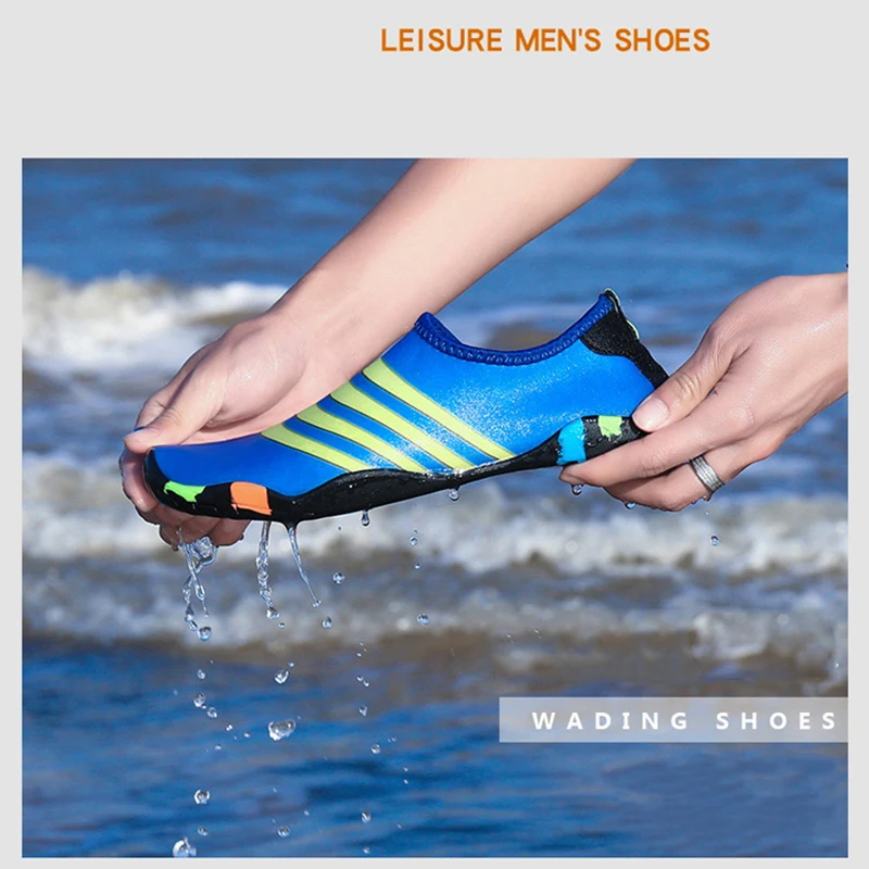 Легкая спортивная обувь для мужчин и женщин; кроссовки без шнуровки; быстросохнущая обувь для плавания; унисекс; уличная дышащая пляжная обувь