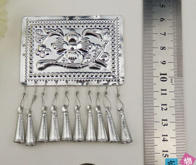 Серебряные аксессуары серебряный орнамент ювелирные изделия Silverwork 3D Цветочная аппликация кольца серебряные планки Diy ручной работы 20 шт./лот