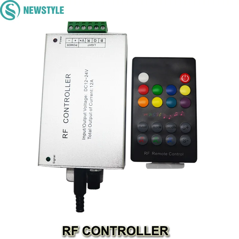 

DC12-24V 18Keys Led RF Remote Controller Audio Input Wireless, LED Music Sound Control RGB led Controller for RGB LED Strips