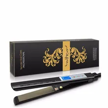 2 в 1 титановые пластины профессиональный выпрямитель волос температура подходит для всех типов волос делает Сверкающее шелковое нагревание волос быстро двойное напряжение