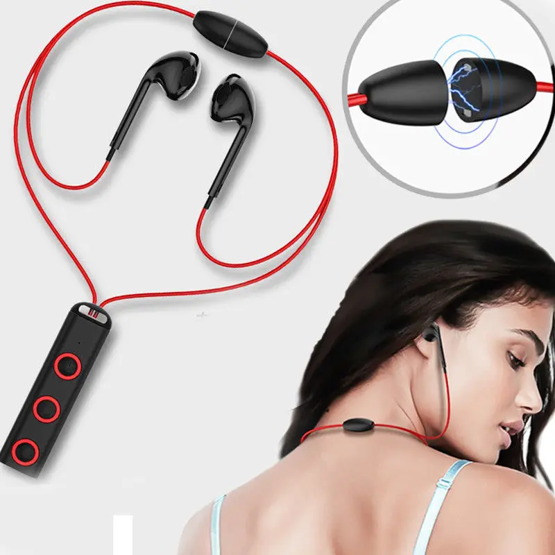 Bluetooth Earphone Wireless In Ear Headphone Magnetic Sports Bass Headset with Mic Bluetooth Earpieces Earbuds for iPhone Xiaomi