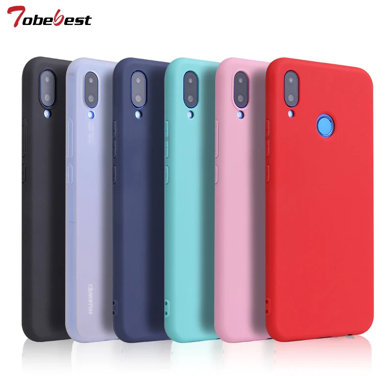 Карамельный цвет матовый ТПУ чехол для телефона huawei P Smart 2019 Coque honor 10 lite Роскошный
